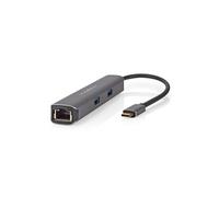 Adaptateur Multi-Ports USB USB 3.2 Gen 1 USB-C Mâle RJ45 Femelle / Sortie HDMI / 2x USB-A Femelle / 2x USB-C 5 Gbps 0.20 m Rond Plaqué or PVC