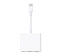 Adaptateur multiport AV numérique USB-C avec port USB blanc durable pour Apple