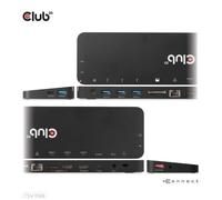 Club3D USB Gen1 Type-C Triple Display DP Alt Mode + Displayink™ Dynamic PD Station de Charge avec Bloc d'alimentation 120 W