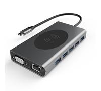 Adaptateur multiport concentrateur Type-C 14 en 1 avec Ethernet, HDMI, VGA