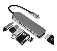 Adaptateur Multiport Le répartiteur d'adaptateur 65w 6-en-1 Prend en Charge l'usb 6 Ports de Haute qualité for la Commutation des Stations d'accueil for Ordinateur Portable.