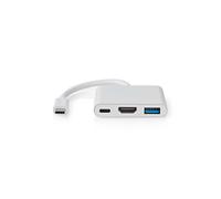 Adaptateur multiport - Nedis - USB 3.2 Gen 1 - HDMI 4K 30Hz - 3 ports USB - Blanc