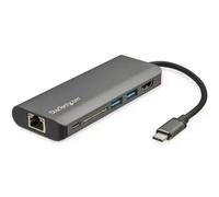 StarTech.com Adaptateur Multiport USB-C - Mini Dock USB-C avec HDMI 4K, 3x USB 3.0 Hub, SD/SDHC, GbE, 60W PD 3.0 Pass-Through - Station d'Accueil USB-C pour PC Portable Type-C/Thunderbolt 3