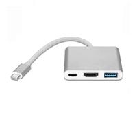 Adaptateur multiport USB-C pour USB, USB-C (USB PD), compatible 4K HDMI, Argent