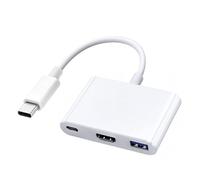 Adaptateur multiport USB-C vers HDMI pour iPhone 15, MacBook Pro, Air, iPad Pro, hub AV numérique type C MFi, HDMI 4K @ 60 Hz, USB 3.0, 100 W PD Samsung Galaxy