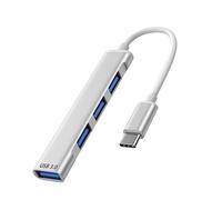 Adaptateur multiport USB C vers USB, répartiteur USB C à 4 ports en aluminium pour ordinateur portable, concentrateur USB Thunderbolt 3/4 fin compatible avec MacBook Pro/Air, iPad Pro, Dell