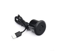 Adaptateur multiport USB Hub intégré dans le bureau répartiteur 3 ports avec alimentation pour MacBook PC - Dongle compact de type C noir 6,8 x 6,8 cm