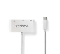 Adaptateur multiport USB | USB 3.1 | USB-C™ mâle | USB-A femelle / USB-C™ femelle / VGA femelle 15p | 5 Gbps | 0.20 m | Rond | Nickelé | PVC | Blanc | Blister