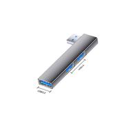 Adaptateur multiport : USB vers double USB 2.0 + USB 3.0 - Alliage d'aluminium Grey