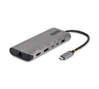 Adaptateur Multiport USB4, Double Sortie 4K Sans Pilote pour macOS et Windows, Recharge Power Delive