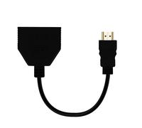 Adaptateur multiports HDMI Mâle vers 2x ports HDMI Femelle Full HD LinQ Noir