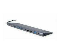ADAPTATEUR MULTIPPORT GEMBIRD USBC HUB 9EN1, HDMI, VGA, PD, LECTEUR, LAN, AUDIO3,5