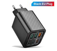 Adaptateur Mural De Chargeur 3pd + 3usb Qc 3.0, Chargeurs De Téléphone À Charge Rapide Totale 100w, Prise Eu Pour Iphone Samsung Xiaomi Huawei