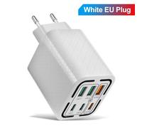 Adaptateur Mural De Chargeur 3pd + 3usb Qc 3.0, Chargeurs De Téléphone À Charge Rapide Totale 100w, Prise Eu Pour Iphone Samsung Xiaomi Huawei