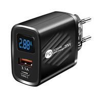 Adaptateur Mural USB | Bloc Adaptateur Double Port PD20W Type C et USB,Chargeur 5V3.1A pour tablettes, téléphone Portable, Charge Rapide pour Voyage d'affaires, Voyage