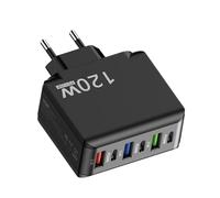 Adaptateur mural USB C, chargeurs muraux pour téléphones portables | Cube de bloc de charge 120 W | Hub de bloc de chargeur à charge rapide, Cube de bloc de charge multiport avec 3 USB C et 3 USB A po