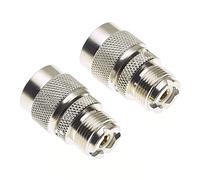 Adaptateur N-Type mâle vers UHF Femelle, mâle vers Femelle, 2X N-Type mâle vers UHF, Prise de couplage coaxiale pour antennes, CCTV, Lot de 2