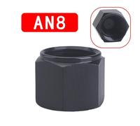 Adaptateur Noir An6 An8 An10,Embout Évasé Femelle,Écrou De Tube,Tête Hexagonale,Bouchons D'obturation De Port,Raccord De Connecteur De Tuyau De Verrouillage - Type 1pcs An8 #C
