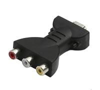 Adaptateur Numérique vers Av Rca 3 Connecteurs Vidéo Noir Multifonction | Conversion Vidéo et Audio Prête à L’emploi, Cuivre et Plastique, Image Stable sans Interférences, pour Téléviseur