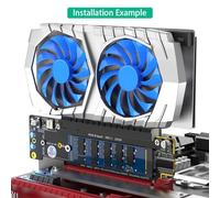 Adaptateur NVMe PCIe 2Slot Indicateurs LED pour montrer chaque compatibilité de fonctionnement avec la plupart des serveurs et carte d'extension X299 X399