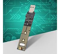Adaptateur NVMe vers USB, Carte M.2 SSD vers USB 3.1 Type A Adaptateur M.2 NVME SSD vers USB Prenant en Charge Windows XP 7 8 10, Lecteur de Convertisseur de Disque Dur M Key Basé sur MAC OS comme SSD
