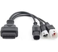 Adaptateur OBD II 3 broches + 4 broches + 6 broches vers 16 broches pour Honda/Yamaha