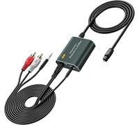 Adaptateur Optique Vers Rca,Convertisseur Audio Numérique Analogique Supporte Optique Numérique Vers Double Sortie Jack 3,5 Mm,192 Khz Dac Audio Avec Doubles Connecteurs Jack 3,5 Mm[Z4946]