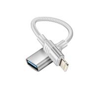 Swissten Adaptateur OTG iPhone Lightning mâle vers USB femelle Blanc