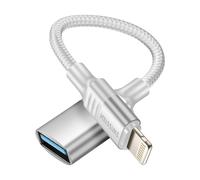 Adaptateur OTG iPhone Lightning Mâle vers USB Femelle Blanc