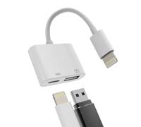Adaptateur OTG Lightning Mâle vers USB Femelle et Câble Chargeur pour iPhone 13 11 12 Mini Max Pro XS Plus pour iPad Air A Caméra Connecteur Mémoire Stick Clé USB Câble Convertisseur Séparateur Charge