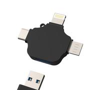 Adaptateur OTG pour iPhone Type C vers Lightning Micro USB C Compatible avec Samsung pour Apple 15 14 13 12 Pro Max Plus pour iPad Air Mini Caméra Lecteur de Carte Souris Clavier Clé USB Android L+MC