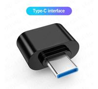Adaptateur OTG Type C vers USB 2.0,pour téléphone,micro USB,pour smartphone,lapmédication,souris,manette de jeu,disque flash,prise Kang - Type USB C Black-1 PCS