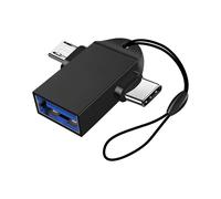 Adaptateur OTG USB 3.0 femelle vers USB 3.1 Type C et micro-b mâle, convertisseur 2 en 1 pour ordinateur portable et Smartphone Samsung, 1 pièce