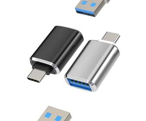 Adaptateur OTG USB A vers USB C（Lot de 2） pour Apple pour iPhone 15 Pro Max Plus pour Apple pour iPad Thunderbolt 4 Clavier Souris caméra Chargeur Voiture Compatible avec Samsung