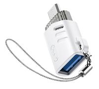 Adaptateur OTG USB Femelle vers Micro-USB Mâle Transfert de Données XO Blanc