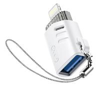 Adaptateur OTG USB vers iPhone Lightning Charge Transfert de Données Blanc