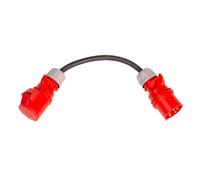 Adaptateur PCE 32 A 5 broches vers prise 32 A 4 broches 1 m