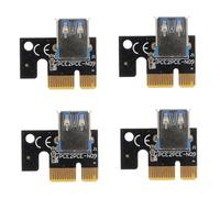 Adaptateur Pci-e 1x vers 16x Usb3.0, Carte PCB Noire | Caractéristiques Stables, Lot de 4 Pièces, Installation Facile, Joints Fragiles et Brûlés Limités