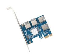 Adaptateur PCI-E à PCI-E 1 tour 4, emplacement pci-express, 1x To16x, usb 3.0, prolongateur de carte spécial, convertisseur PCIe pour mineur BTC