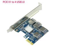 Adaptateur PCI E X1 vers USB 3.0, 4 ports, carte d'extension pour mineur BTC, Bitcoin