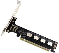 Adaptateur Pci-Express 4.0 Pcie 16X Détachable Vers Quatre Oculink Sff-8612 Sff-8611 Adaptateur Vroc Raid0 Interne Pour Ssd U.2 Egpu Station D'Accueil Pour Carte Graphique Externe