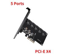Adaptateur PCIE 1X SATA 5/8 Ports PCIE X 1/4 vers SATA 3.0, 6 Gbps, carte d'extension de débit d'interface pour ordinateur de bureau