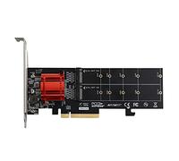 Adaptateur PCIe 3.1 x 8 à 2 m2 port SSD double extension m-key vers Pci-e Convertir