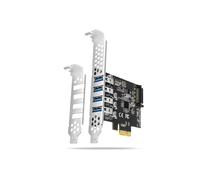 Adaptateur PCIe - AXAGON - PCEU-43RS - 4X USB3.0 UASP - 15-pin SATA - Blanc