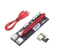 Adaptateur Pcie Riser 009 Express 1X 4x 8x 16x, extension PCI E USB Riser 009S GPU double 6 broches, carte SATA 15 broches pour mineur BTC, nouveau