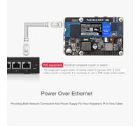 Adaptateur PCIe vers M.2 avec fonction PoE pour 5 HAT PoE