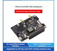 Adaptateur PCIe vers M.2 E KEY pour Raspberry Pi 5 avec PoE HAT+ compatible NGFF