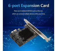 Adaptateur PCIe vers SATA III vers PCI Express 3.0 X4, carte d'extension 6 Ports pour disque dur ASM1166, SATA