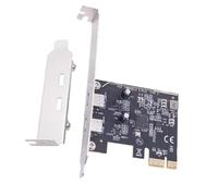 Adaptateur PCIE vers USB 3.2 GEN1 5 Gbps PCIE double type C extension carte d'extension ASM1042 puce de remplacement pour PC de bureau carte d'extension