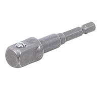 Adaptateur Perceuse Empreinte Six Pans 6,3 mm sur Carré 12,5 mm - Compatibilité et Robustesse, Acier - D-Work